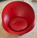 Leolux Ophelia draaifauteuil rood, Huis en Inrichting, Fauteuils, Ophalen, Gebruikt, Leer, 75 tot 100 cm