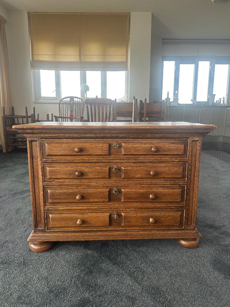 Antiek houten lade kastje, Antiek en Kunst, Ophalen