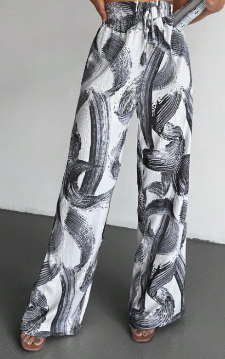 NIEUW! Shein; Zomerse broek met wijde pijpen; maat XL, Kleding | Dames, Broeken en Pantalons, Wit, Maat 46/48 (XL) of groter, Nieuw