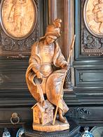 Heiligenbeeld houtsnijwerk heilige Florian brandweer 58 cm, Ophalen of Verzenden