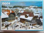 King puzzel Winter scene 1000 stukjes, Ophalen of Verzenden, 500 t/m 1500 stukjes, Zo goed als nieuw, Legpuzzel
