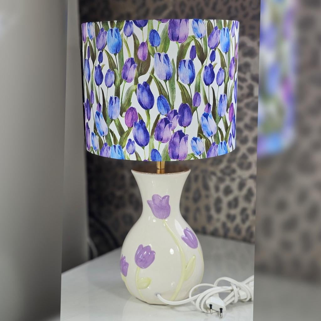 Unieke vaaslamp met kap, Ophalen of Verzenden, Nieuw, Minder dan 50 cm