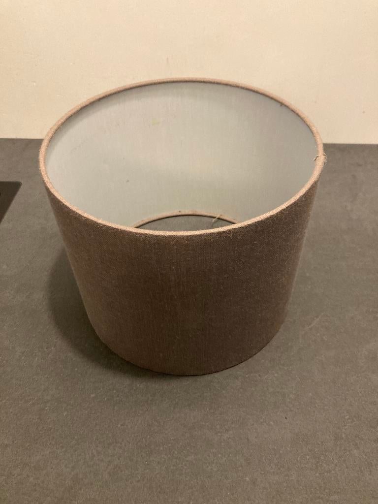 Taupe lampenkap, Ophalen of Verzenden, Zo goed als nieuw, Rond