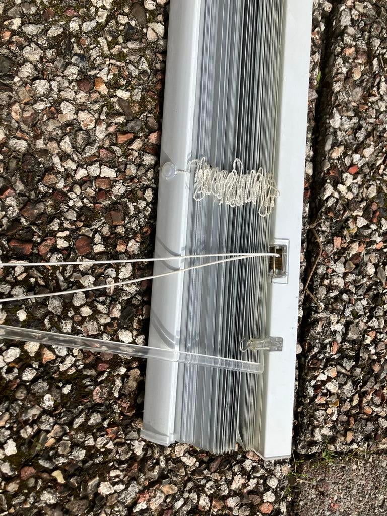 Witte jaloezieën (120x240cm), Doe-het-zelf en Verbouw, Rolluiken, Ophalen, Gebruikt, 100 tot 150 cm, 200 cm of meer