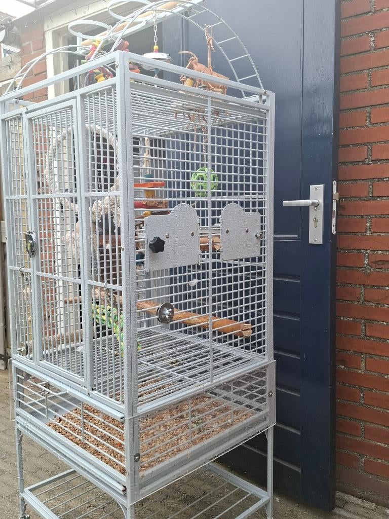 Papegaaienkooi sara, Dieren en Toebehoren, Vogels | Hokken en Kooien, Ophalen, Gebruikt, Metaal, Vogelkooi
