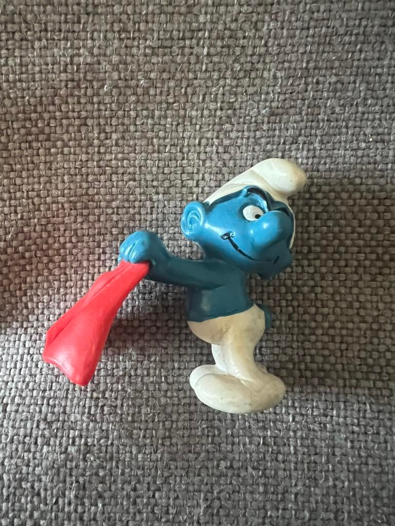 Stiervechter smurf vintage uit 1977, Ophalen of Verzenden, Zo goed als nieuw