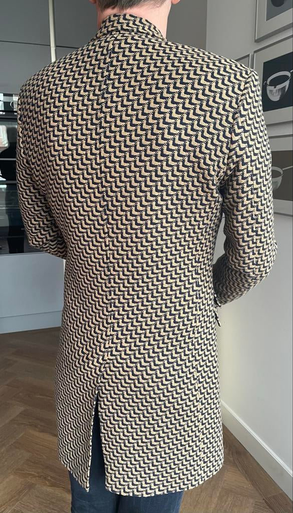 Hans Ubbink overjas maat 50 - Stijlvolle herenjas, Kleding | Heren, Ophalen of Verzenden, Zo goed als nieuw, Maat 48/50 (M), Beige