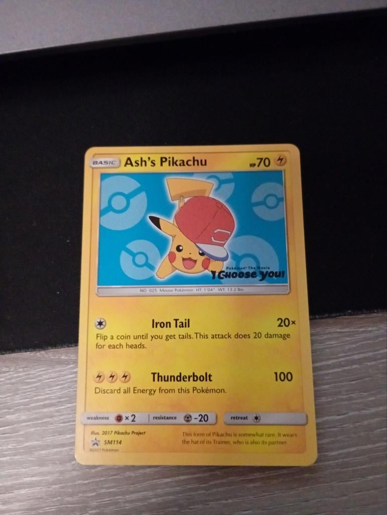 ash Pikachu Pokemon kaart, Ophalen of Verzenden, Nieuw, Losse kaart