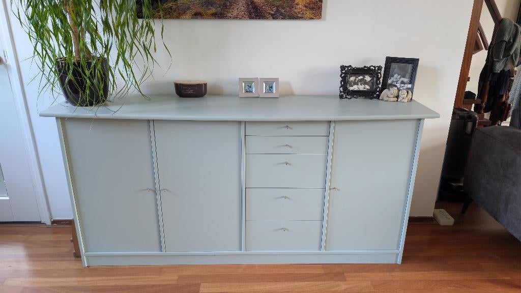 Dressoir beuken geverfd, Ophalen, Gebruikt, Met deur(en), 150 tot 200 cm