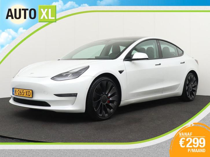 Tesla Model 3 Performance AWD 75 kWh Pano-dak 20'LMV Dodehoe, Auto's, Tesla, Bedrijf, Te koop, Model 3, 4x4, ABS, Airbags, Airconditioning