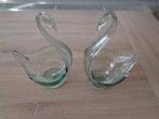 2 glazen zwanen, Antiek en Kunst, Antiek | Glas en Kristal, Ophalen of Verzenden