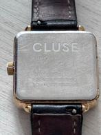 Cluse Horloge F52714 met Zwart Leren Bandje, Overige merken, Staal, Polshorloge, Ophalen of Verzenden
