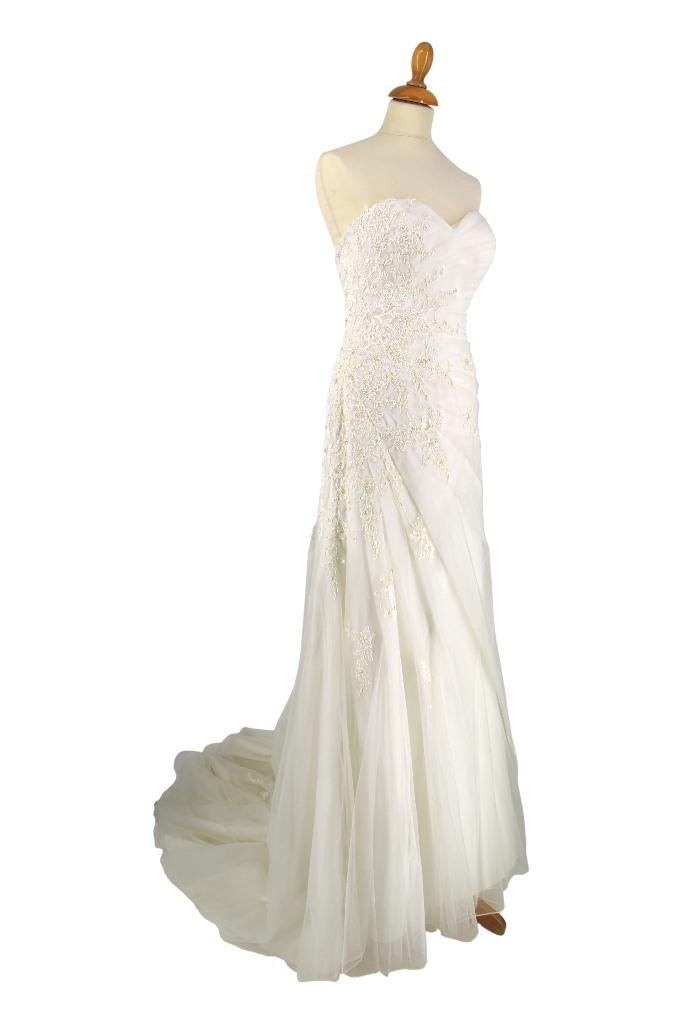 Sweetheart Bruidsjurk Ivoor – Mermaid/Fishtail – Kant & Tule, Trouwjurk, Sweetheart, Sweetheart, Wit