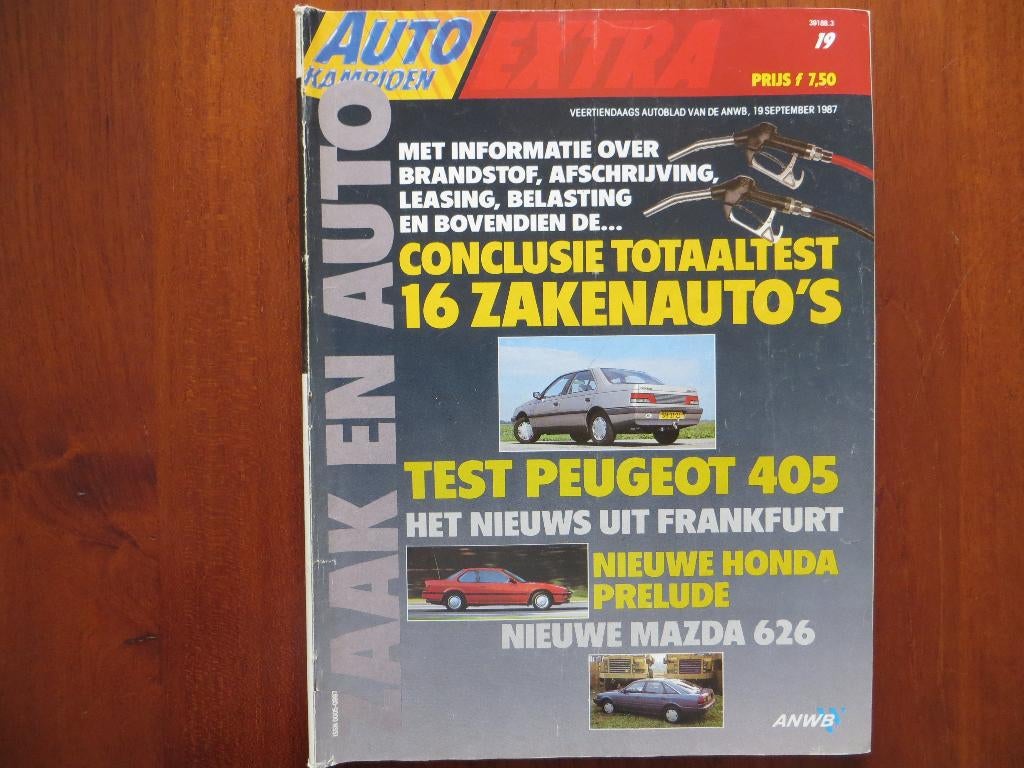 Autokampioen 19 1987 Peugeot 405, Honda Prelude, Mazda 626, Boeken, Auto's | Folders en Tijdschriften, Ophalen of Verzenden, Gelezen