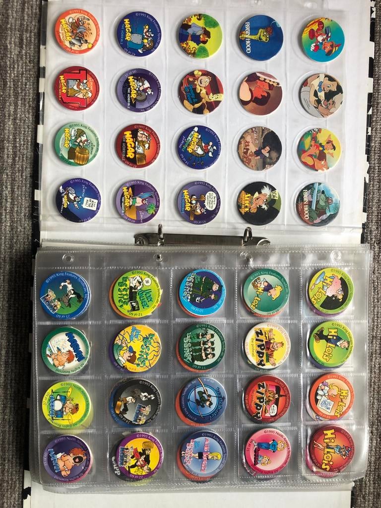 Map jam caps pins panini shooter stampie floppy hoppy, Verzamelen, Flippo's, Ophalen of Verzenden, Losse flippo's