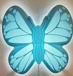 Upplyst Wandlamp Lamp Vlinder lichtblauw Lamp, Ophalen of Verzenden, Zo goed als nieuw, Overige materialen