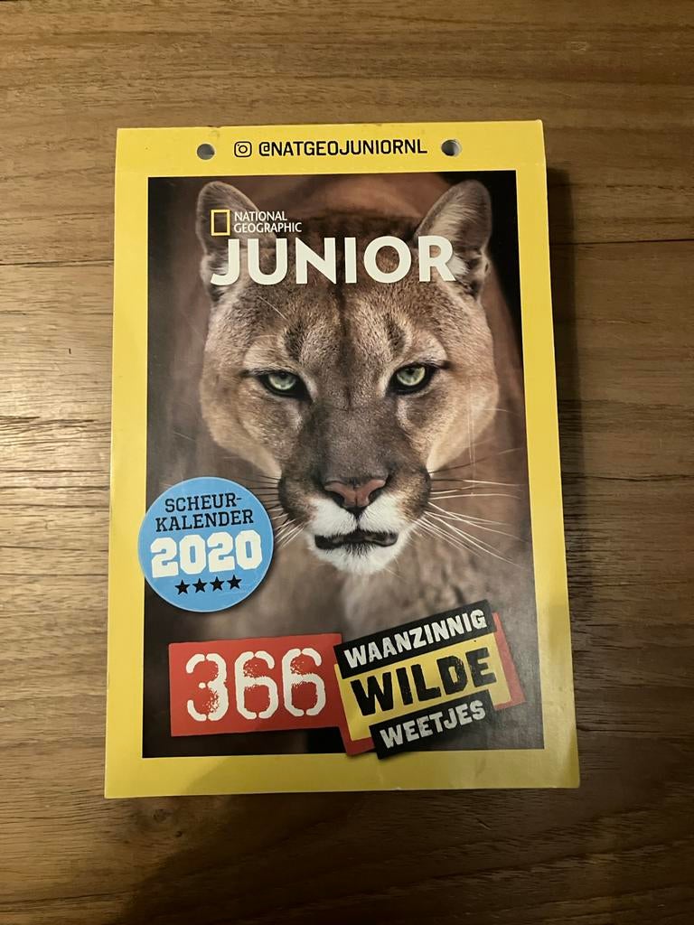 National geographic junior scheurkalender 2020, Diversen, Kalenders, Ophalen of Verzenden, Dagkalender, Zo goed als nieuw