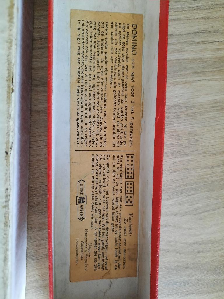 Domino vintage jumbo spel, Vijf spelers of meer, Ophalen of Verzenden, Gebruikt, Jumbo