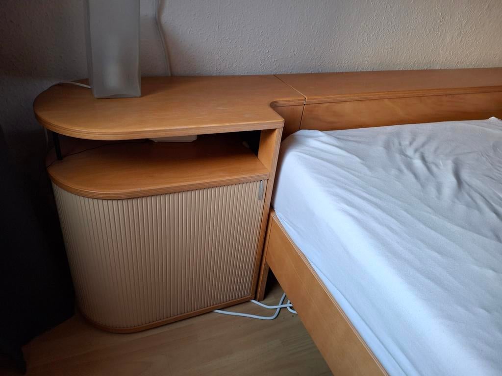 Auping Auronde achterkant hoog met roldeurtjes, Ophalen, Gebruikt, Bruin, Tweepersoons
