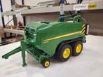 Bruder John Deere ronde balenpers met wikkelaar en balen, Ophalen of Verzenden, Zo goed als nieuw