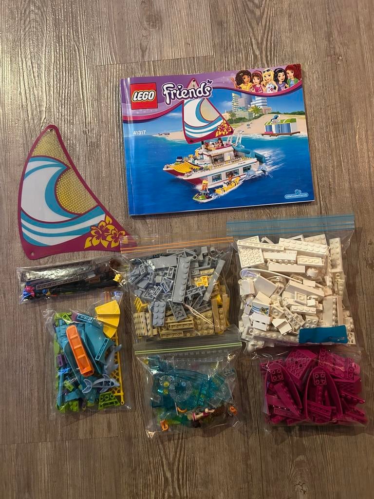 Lego Friends 41317 Sunshine Catamaran, Ophalen of Verzenden, Zo goed als nieuw, Complete set, Lego