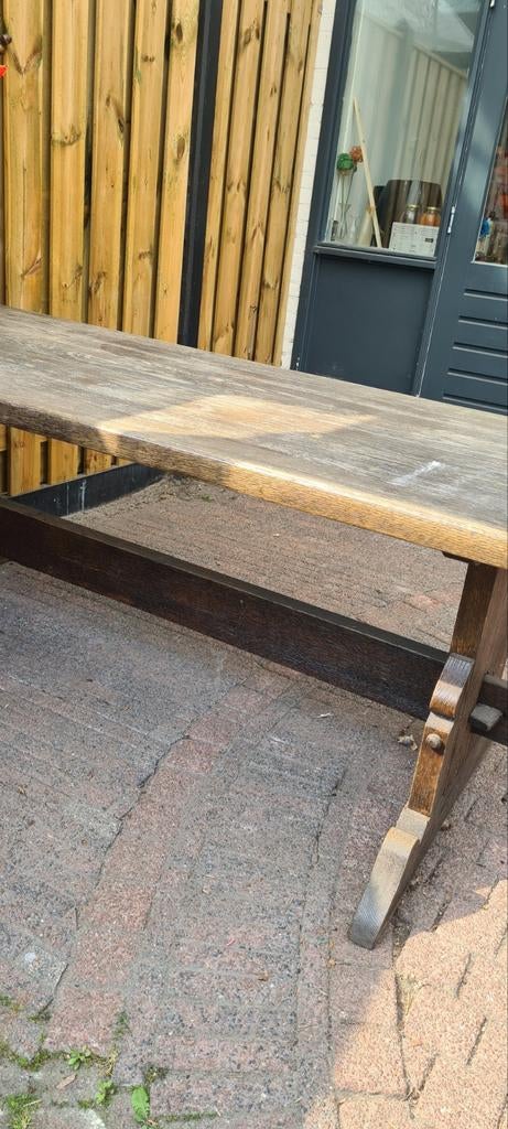 Massief eiken oude tafel, Ophalen of Verzenden