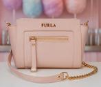 Furla Mini Ginevra Crossbody Tas – Roze Leer – Authentiek, Ophalen of Verzenden, Zo goed als nieuw, Roze, Schoudertasje