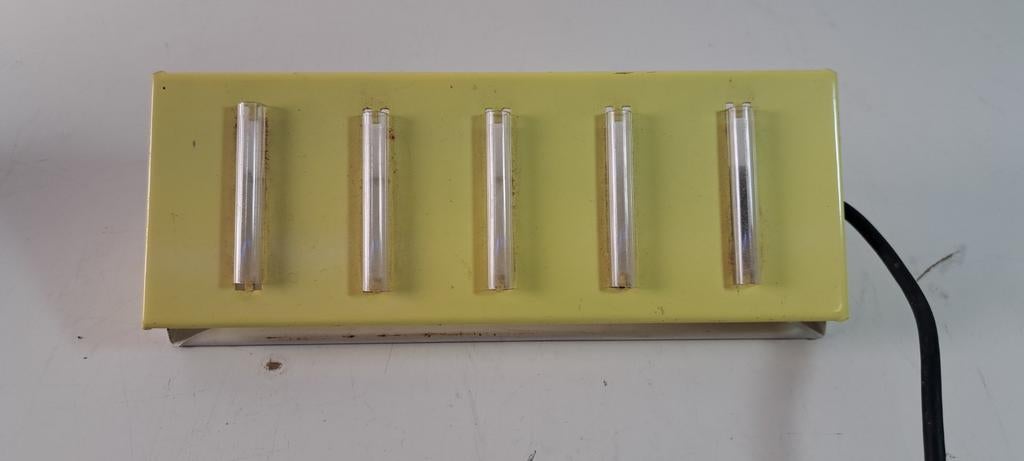 Vintage bedlampje geel metaal ca jaren 70, Antiek en Kunst, Ophalen of Verzenden