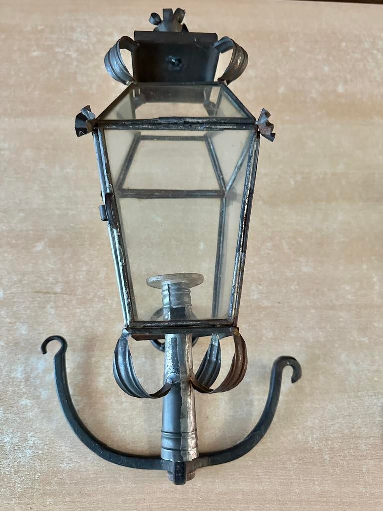 Antieke kaars lamp (1), Antiek en Kunst, Ophalen of Verzenden