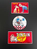 3 Kuifje emaille bordjes tin tin, Ophalen of Verzenden