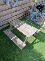 Kinder picknicktafel, Tuin en Terras, Picknicktafels, Ophalen, Gebruikt, Rechthoekig, Hout