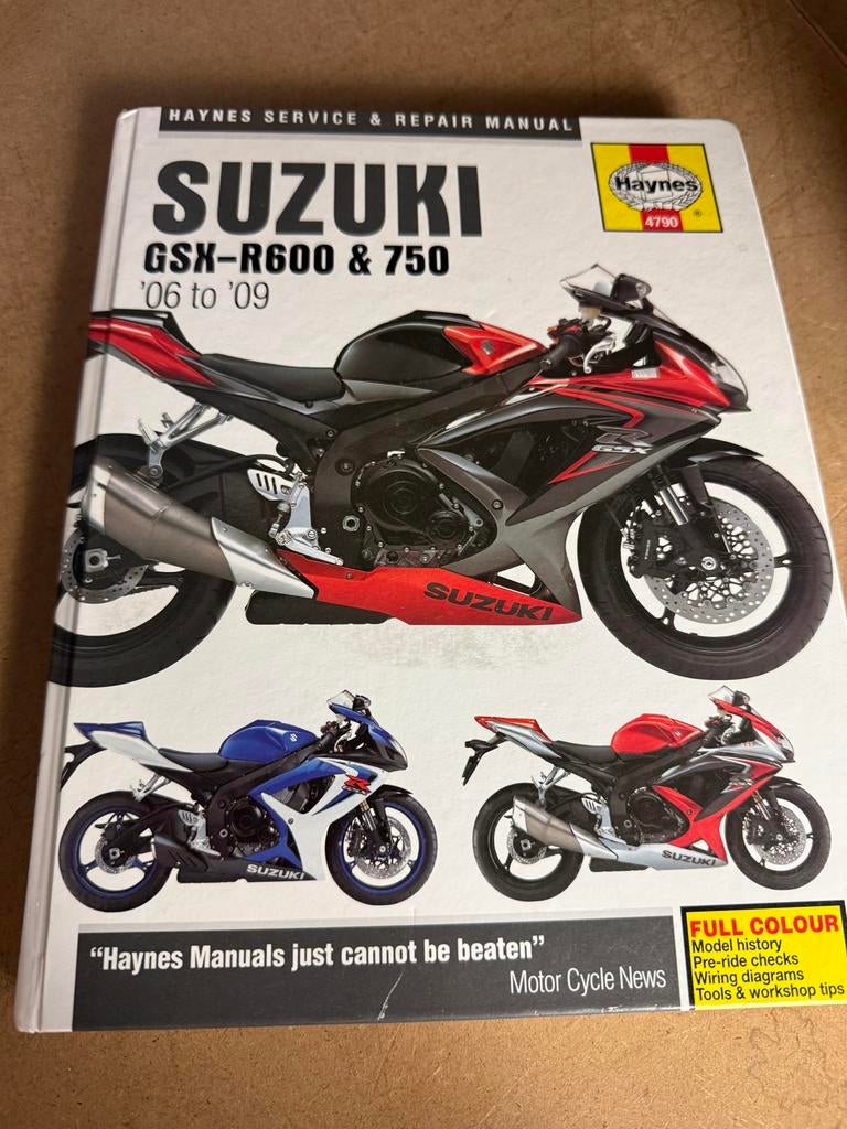 Haynes Werkplaatshandboek Suzuki GSX-R600 & 750 (06-09), Motoren, Handleidingen en Instructieboekjes, Verzenden, Suzuki