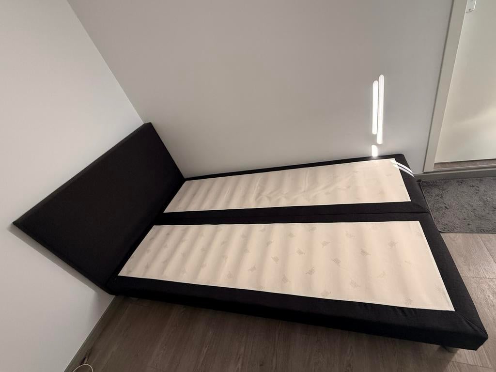 Kinder Boxspring 120x200 inclusief matras en nachtkastje, Ophalen, Zo goed als nieuw, Twijfelaar, 120 cm