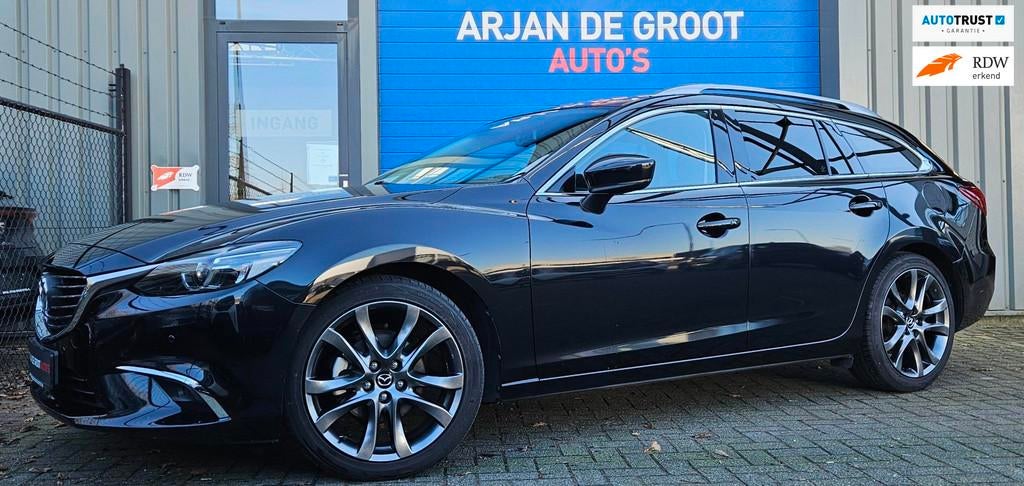 Mazda 6 Sportbreak 2.5 192PK Clima Lane assist HUD Bose® Ca, Stof, Gebruikt, 6 sportbreak, Zwart