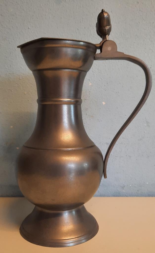 Engeltjes Tin - eikeltjes kan en karaf, Ophalen of Verzenden