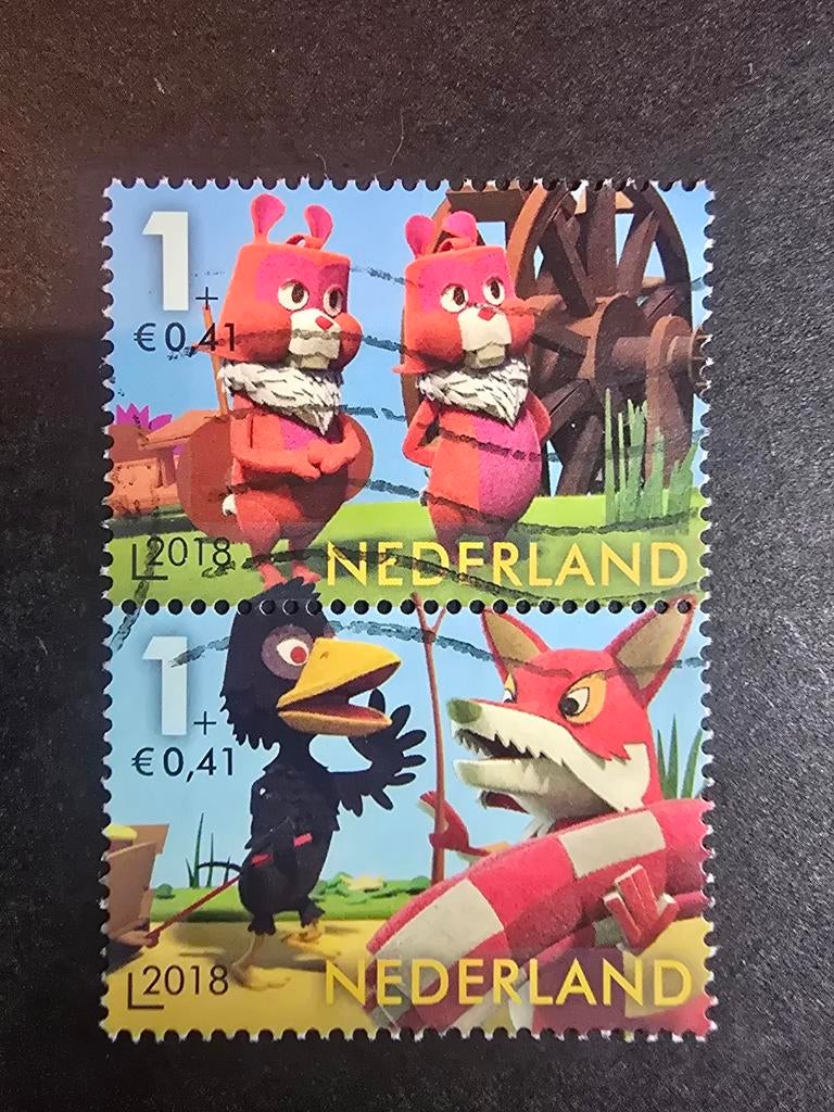 Kinderpostzegel Nederland 2018 - NVPH 3760-3763, Postzegels en Munten, Postzegels | Nederland, Ophalen of Verzenden, Na 1940, Gestempeld