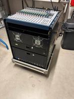 Professionele PA-set met mengpaneel en flightcase, Ophalen, Zo goed als nieuw, 10 tot 20 kanalen, Microfooningang