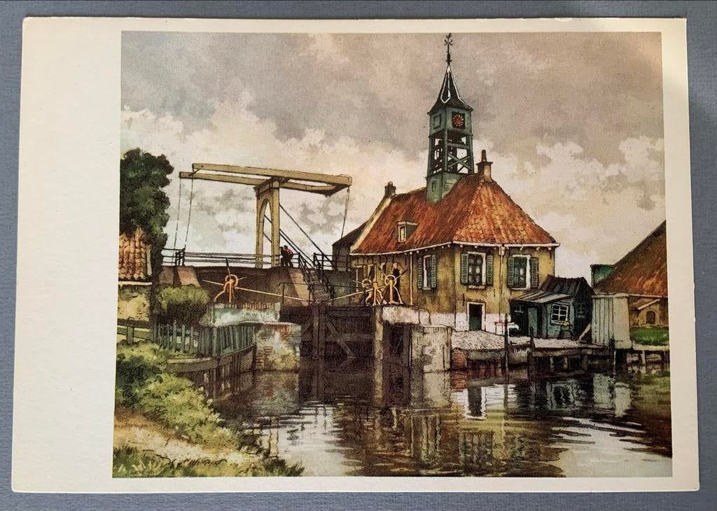 Hindeloopen, Sluiswoning-  H.E. Roodenburg, Ophalen of Verzenden, 1940 tot 1960, Ongelopen, Friesland