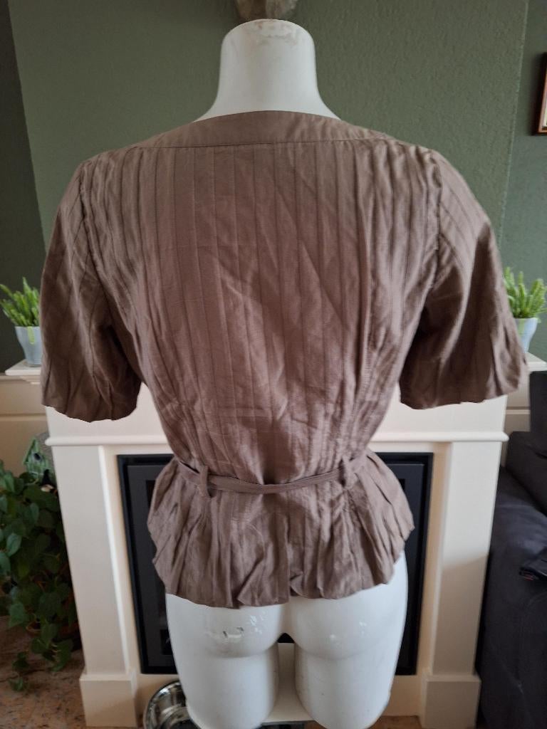 Caroline Biss mooi bloesje blouse 38 M, Maat 38/40 (M), Bruin, Verzenden, Zo goed als nieuw