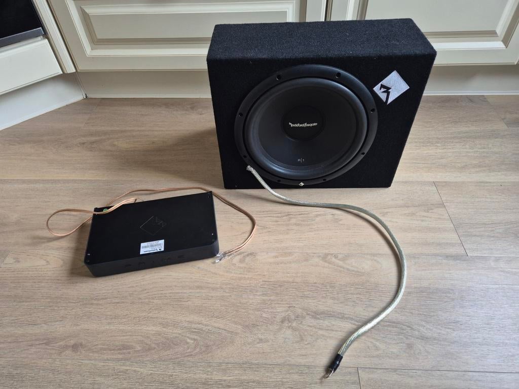 Subwoofer met Versterker, Auto diversen, Autospeakers, Ophalen, Gebruikt