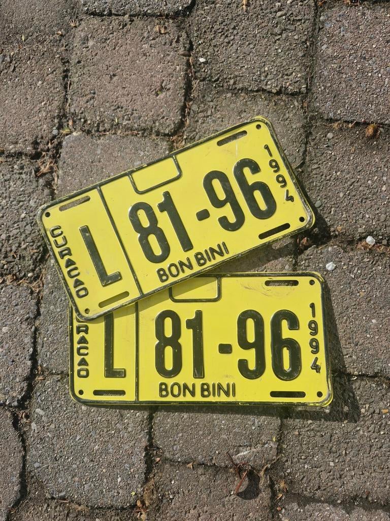Kentekenplaat SET Curacao 2 nummerborden Curaçao, Verzamelen, Ophalen of Verzenden, Gebruikt, Auto's