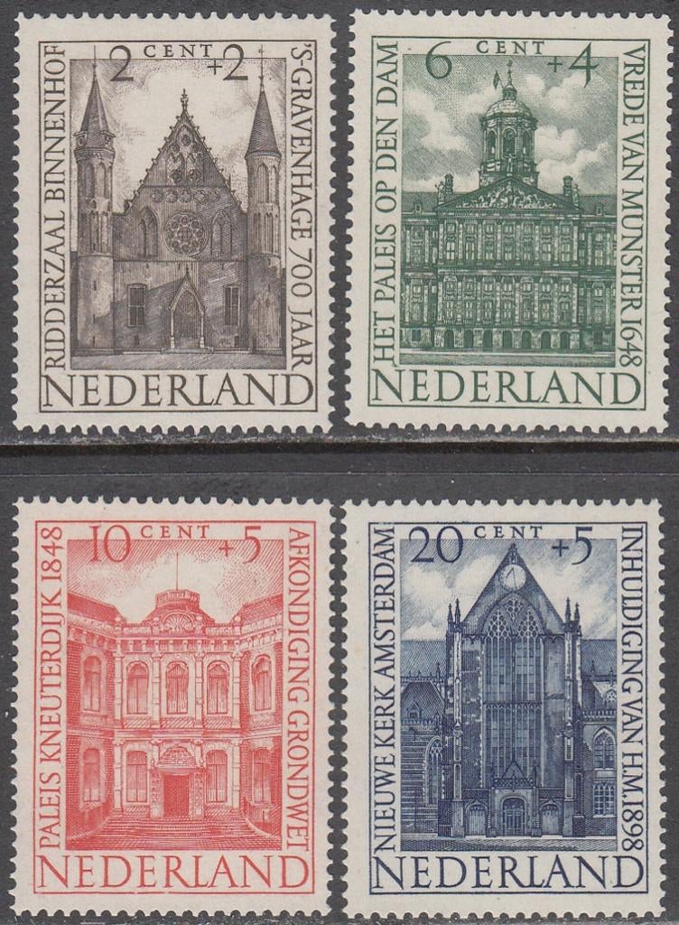 Nederland NVPH 500/503 Zomerzegels 1948 postfris, Postzegels en Munten, Ophalen of Verzenden, Na 1940, Postfris