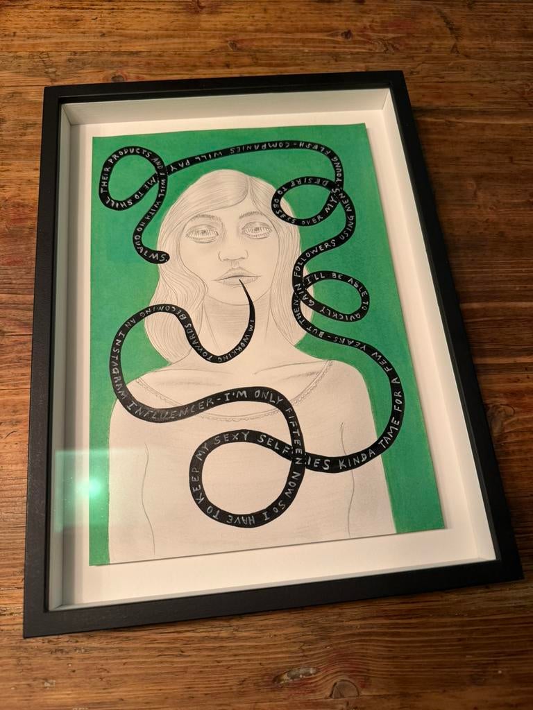 Ed Templeton - originele ingelijste tekening, Ophalen