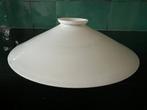 Antiek opaline lampenkap wit melkglas oude schoenmakerslamp, Ophalen of Verzenden, Zo goed als nieuw, Rond, Minder dan 25 cm