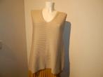 Marccain gebreide top langer model uitlopend onderkant N5, Kleding | Dames, Verzenden, Beige, Maat 42/44 (L), Zonder mouw
