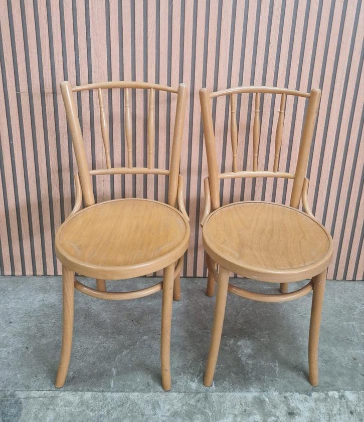 4 x Vintage cafestoelen cafe stoelen hout horeca bistro, Antiek en Kunst, Antiek | Meubels | Stoelen en Banken, Ophalen of Verzenden