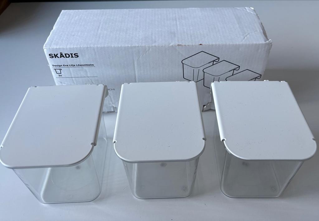 IKEA SKÅDIS Opbergbakjes / set van 3, Huis en Inrichting, Keuken | Keukenbenodigdheden, Ophalen of Verzenden, Nieuw