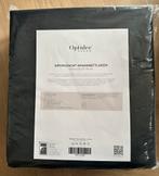 Optidee optipluche hoeslaken zwart 180x200 nieuw, Ophalen of Verzenden, Hoeslaken of Sloop, Zwart, Nieuw