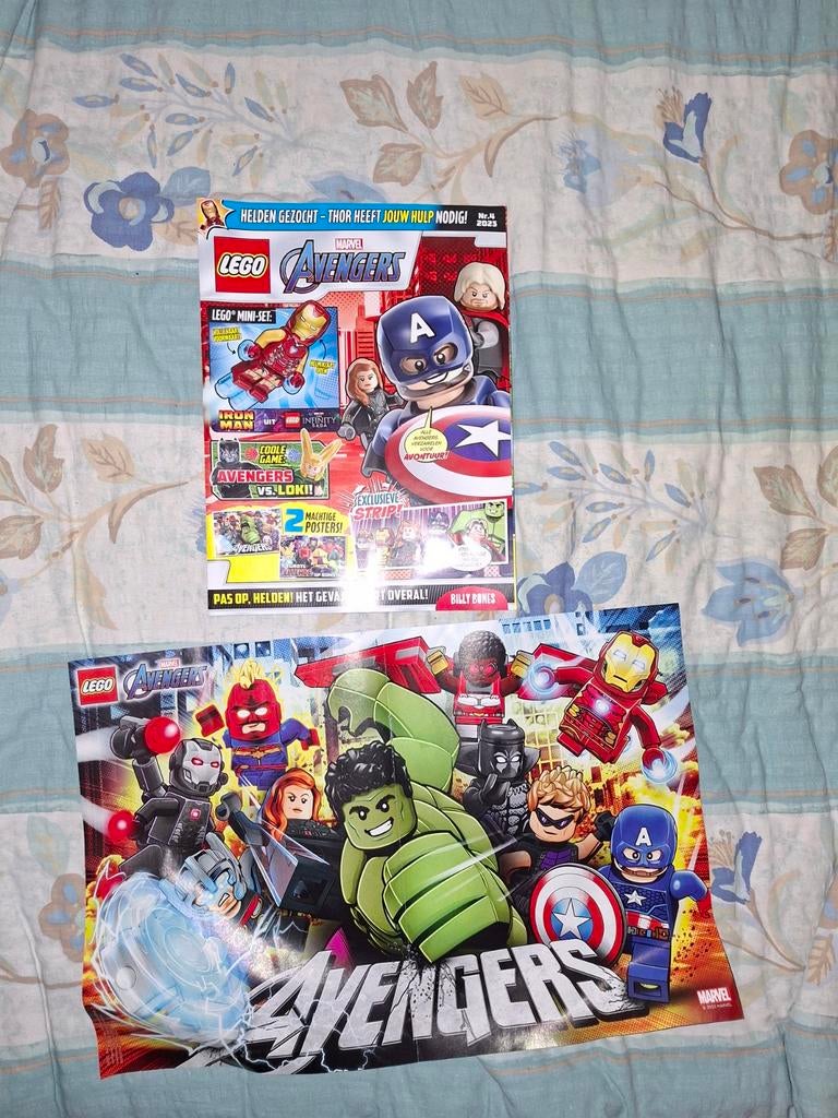 Lego Marvel Avengers tijdschrift met poster, Ophalen of Verzenden