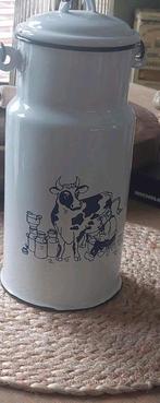 MOOIE EMAILLE VINTAGE MELKBUS - OOK LEUK VOOR DECORATIE, Antiek en Kunst, Antiek | Emaille, Ophalen of Verzenden